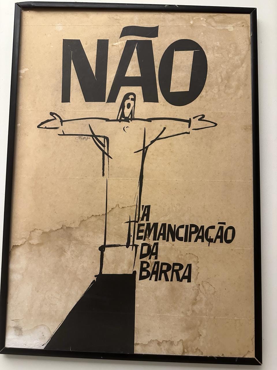 Ilustração feita por Ziraldo contra a emancipação do bairro da Barra da Tijuca / Foto: Arquivo pessoal