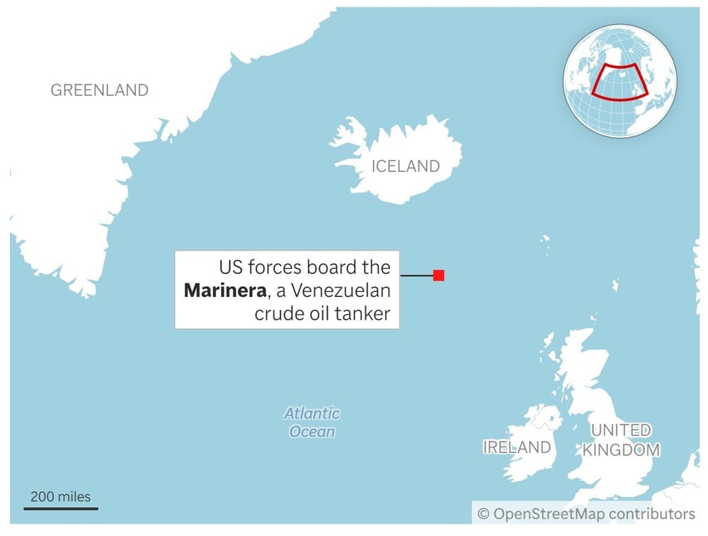 EUA apreendem 2 navios petroleiros ligados à Venezuela no Atlântico Norte e no Caribe