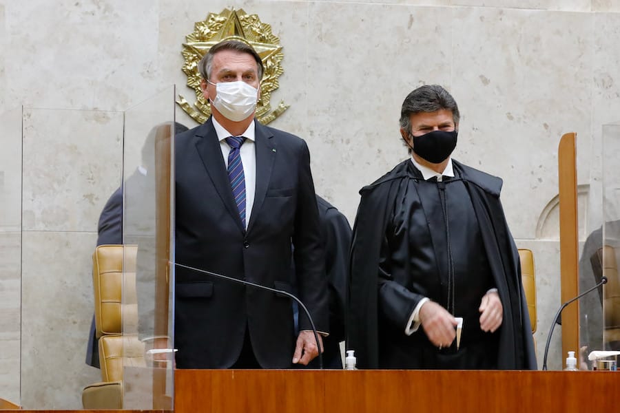 Bolsonaro durante Sessão Solene de Posse do Senhor Doutor André Luiz de Almeida Mendonça, no cargo de Ministro do Supremo