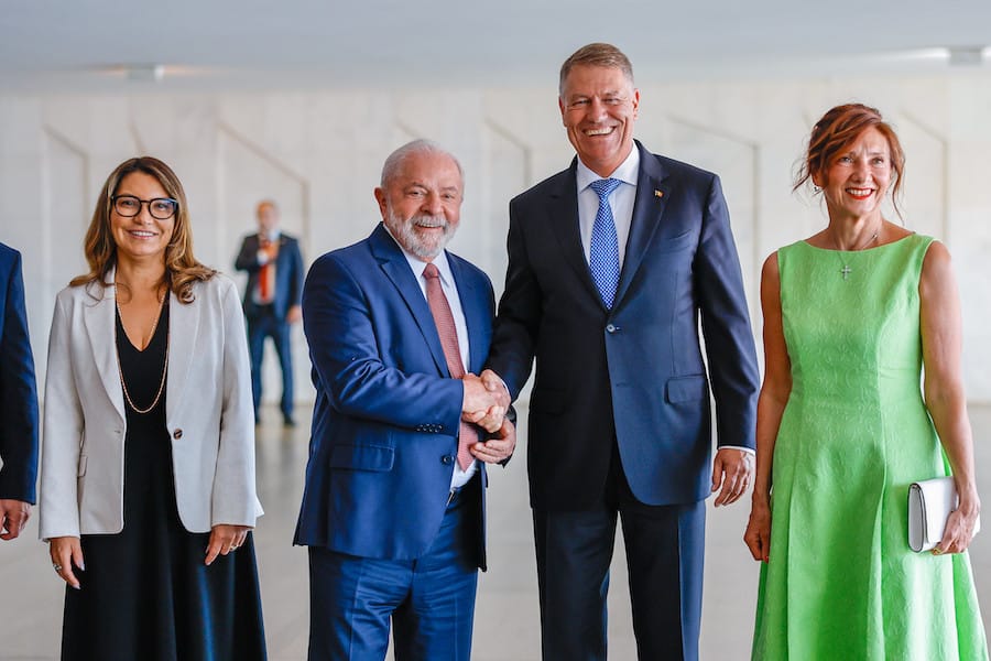 18.04.2023 - Lula durante reunião com o presidente da Romênia, Klaus Iohannis / 📸 Ricardo Stuckert/PR