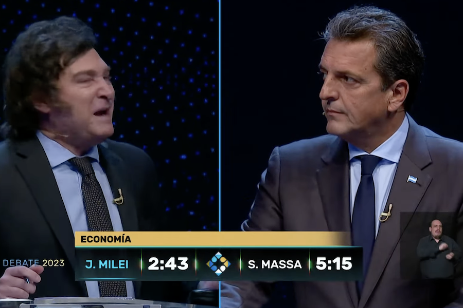 Javier MIlei e Sergio Massa disputam o 2º turno na Argentina / 📸 Reprodução