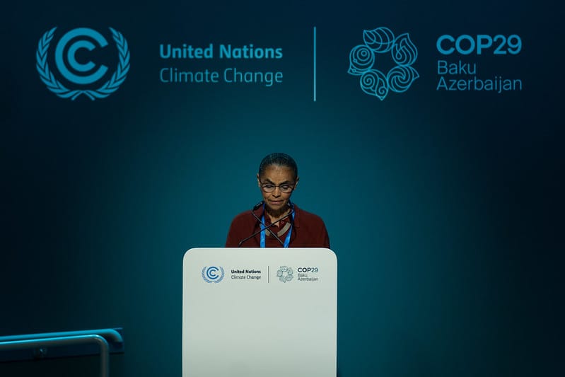 Na COP29, Marina Silva pede foco em financiamento para cumprir metas climáticas