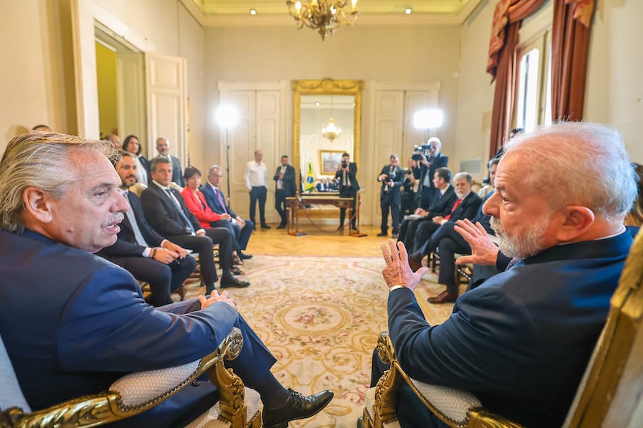 23.01.2023 - Presidente da República, Luiz Inácio Lula da Silva durante reunião com o Presidente da República Argentina,