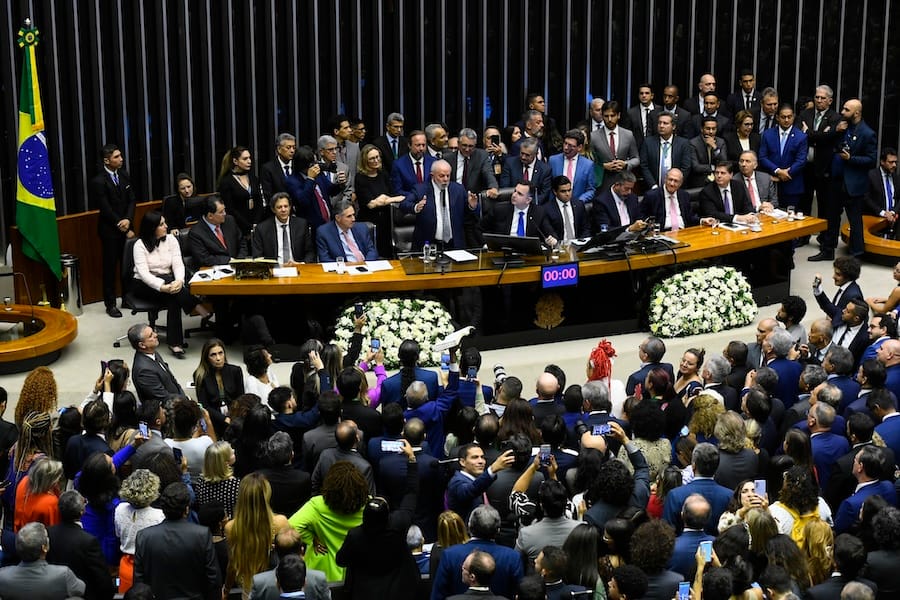 Mesa: ministra de Estado do Planejamento e Orçamento, Simone Tebet; relator da PEC 45/2019, no Senado Federal, senador Eduar