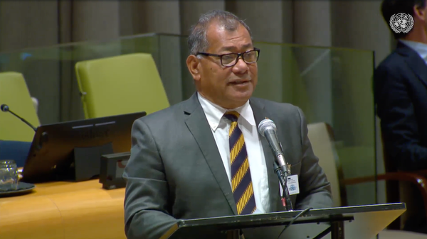 'A matter of survival,' says Tuvalu's deputy prime minister, calling for an end to fossil fuels at the UN