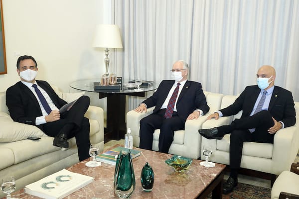 Visita institucional dos ministros Alexandre de Moraes e Edson Fachin ao presidente do Senado, Rodrigo Pacheco - 07/02/2022 F