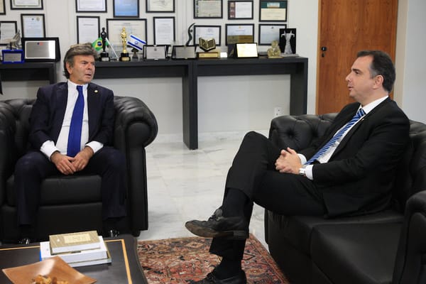 Ministro Luiz Fux em audiência com presidente do Senado Rodrigo Pacheco / Foto: Nelson Jr./SCO/STF