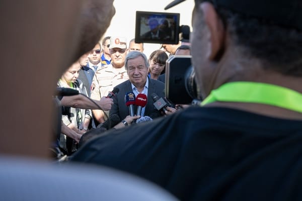 O secretário-geral da ONU, António Guterres, em entrevista coletiva / 📸 Reprodução/Twitter/X