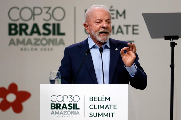 Em discurso, Lula reconhece 'contradições' e 'dificuldades', mas reforça urgência por um 'mapa' para superar emergência climática