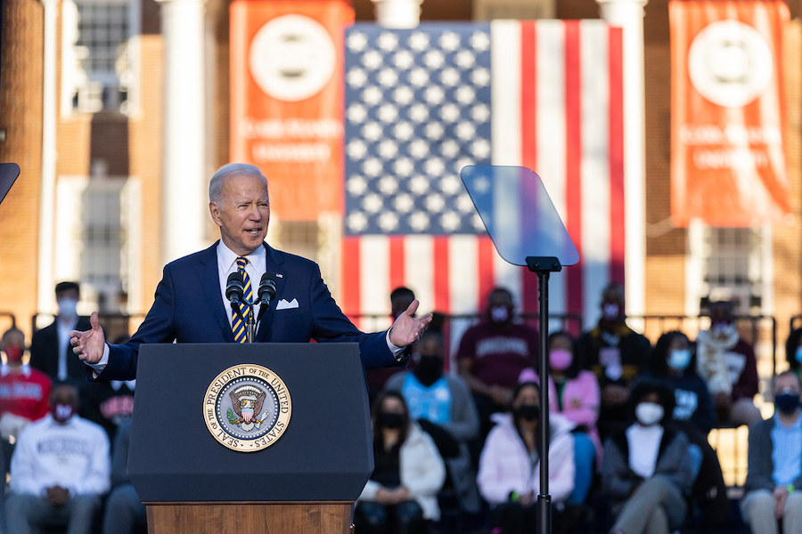 President Joe Biden delivers remarks on voting rights, Tuesday, January 11, 2022, at Morehouse College in Atlanta / Foto: Adam Schultz/Official White House