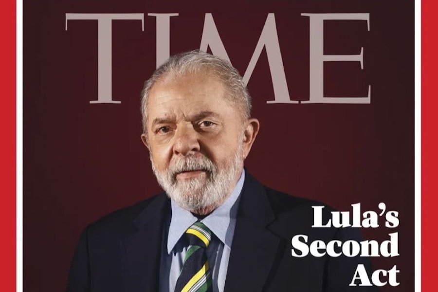 Correio Sabiá: Lula disse que Biden poderia ter dialogado mais com Putin para evitar a guerra. Ex-presidente deu entrevista à Time e estampou a capa da publicação. / Foto: Reprodução