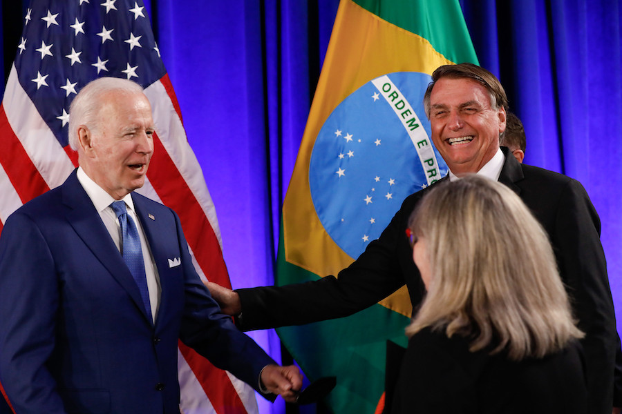 Correio Sabiá: Presidente da República Jair Bolsonaro, durante encontro com o Presidente dos Estados Unidos da América, Senhor Joe Biden. Foto: Alan Santos/PR