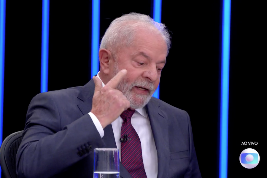 Lula no Jornal Nacional, da TV Globo, em entrevista concedida no dia 25 de agosto de 2022, ao vivo / Foto: Reprodução/TV Globo