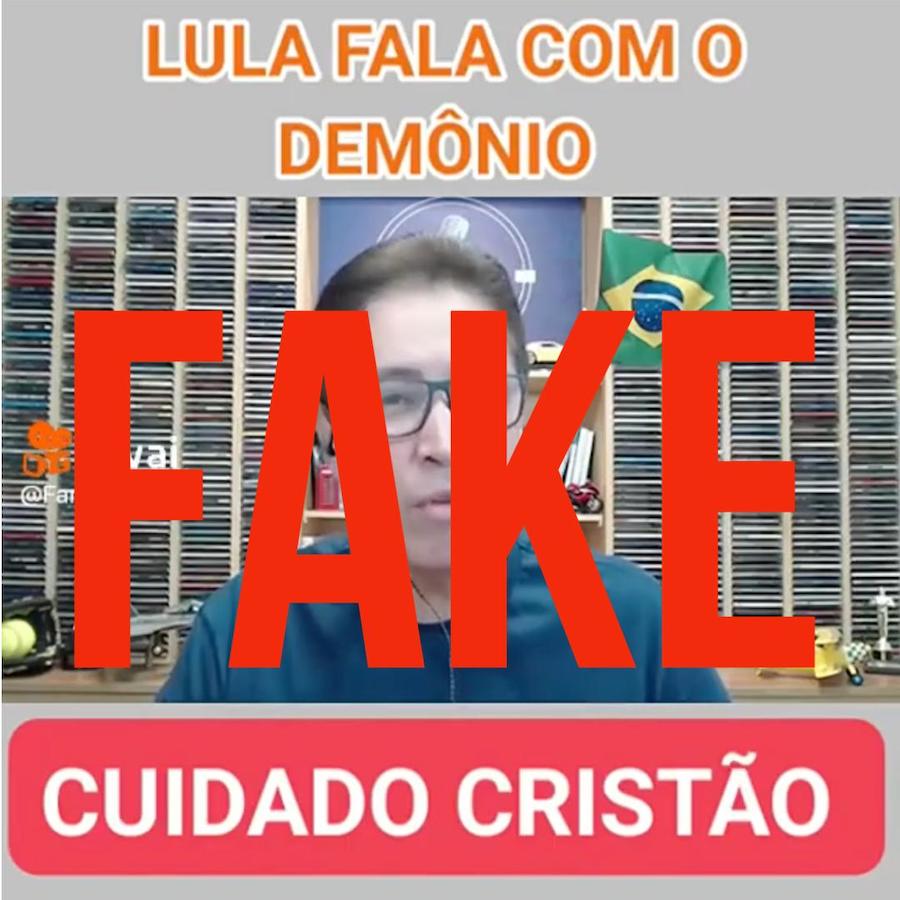 No WhatsApp, mensagem extraída de outra rede social associa Lula ao demônio / Foto: Reprodução