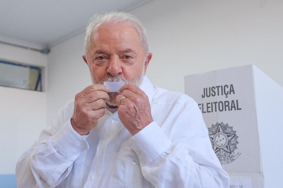 O ex-presidente Luiz Inácio Lula da Silva votou neste domingo em São Paulo (30.out.2022) / Foto: Ricardo Stuckert/Divulgação
