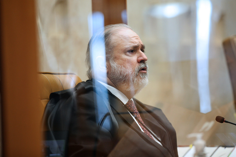 Procurador-geral da República, Augusto Aras, em sessão de encerramento do semestre judiciário em 1º de julho de 2022 / Foto: Rosinei Coutinho