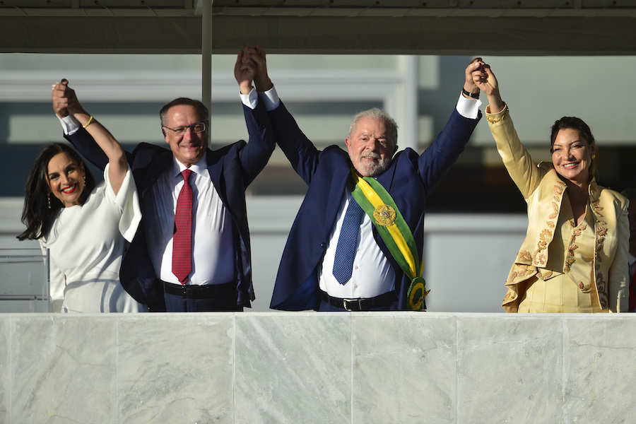 O presidente Luiz Inácio Lula da Silva durante cerimônia de posse, no Palácio do Planalto / Foto: Marcelo Camargo/Agência Brasil