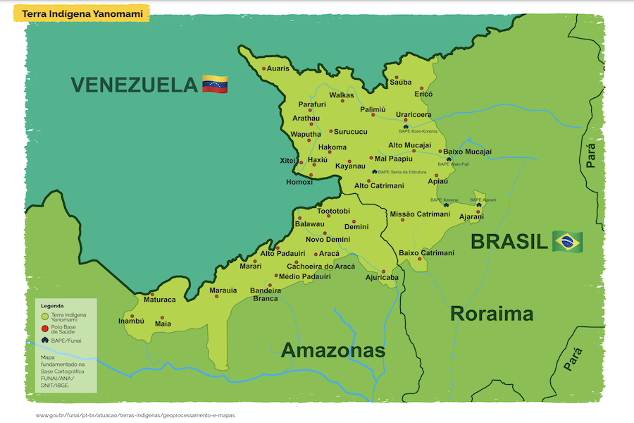 Reprodução de documento PDF do governo federal com mapa de parte da região amazônica brasileira / Foto: Reprodução/Governo