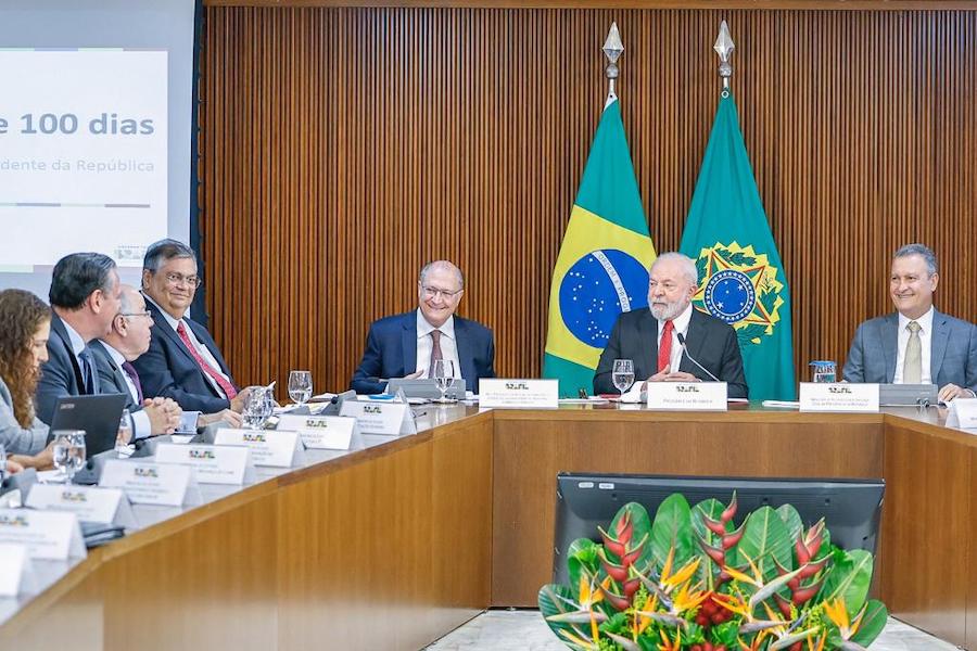 Lula em reunião ministerial no dia 3 de abril de 2023 / Foto: Ricardo Stuckert