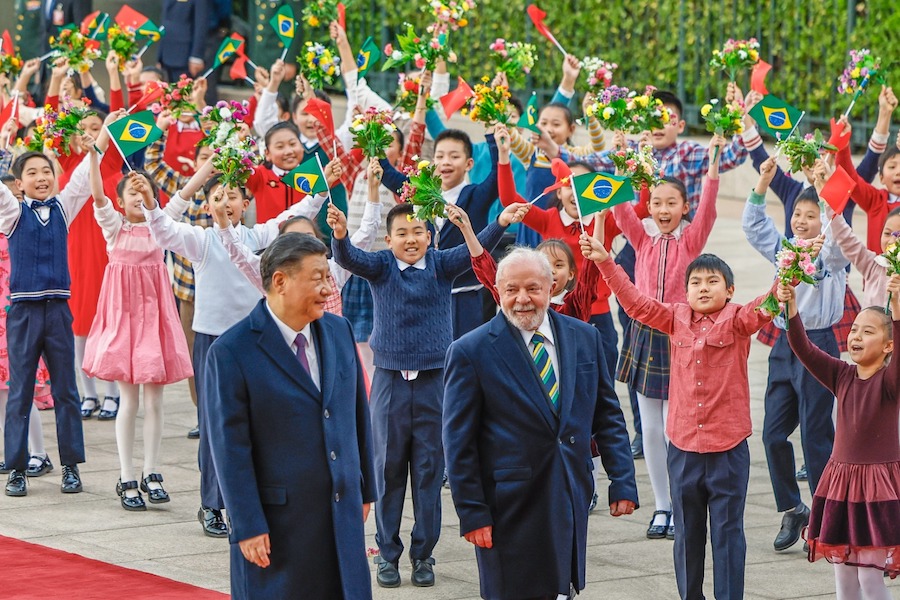 Lula em visita à China, dia 14 de abril de 2023, em encontro com o presidente chinês Xi Jinping / ? Ricardo Stuckert/PR