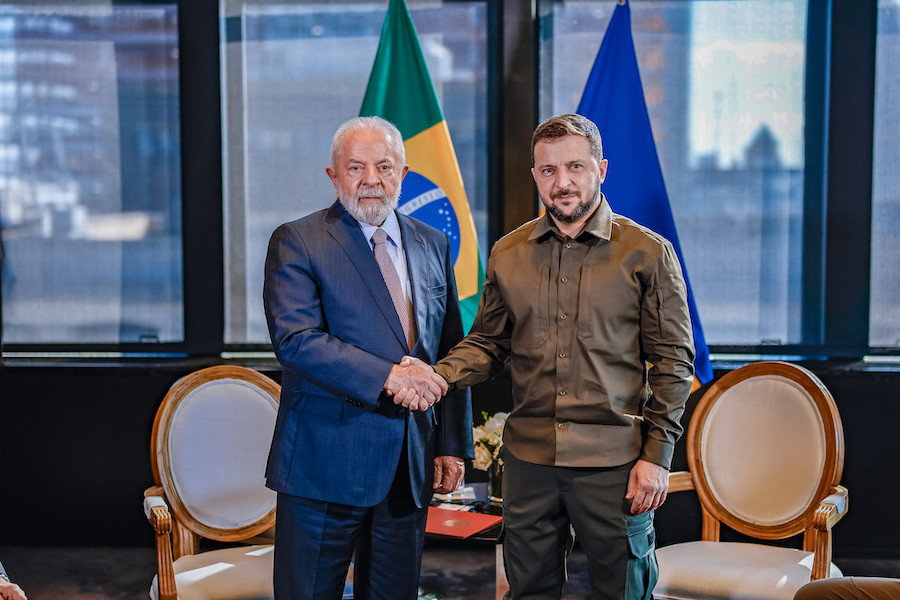 Lula encontrou o presidente da Ucrânia, Volodymyr Zelensky, em Nova York, dia 20 de setembro de 2023 / ? Ricardo Stuckert / PR